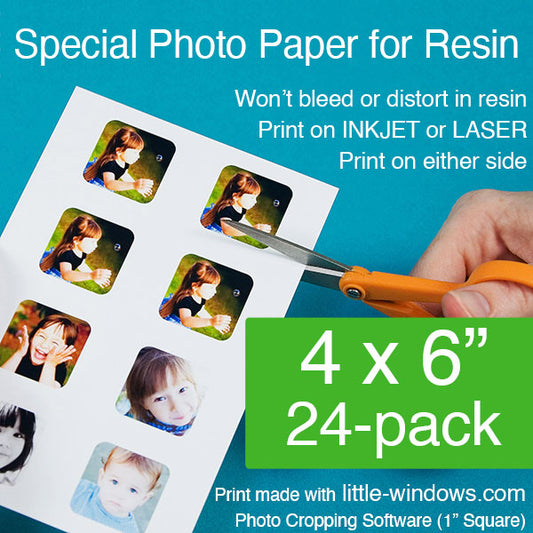 Special Photo Paper for Resin 4x6"  (24-pack)