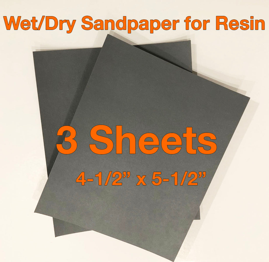 Sandpaper for Resin 3pack Wet/Dry Little Windows Brilliant Resin